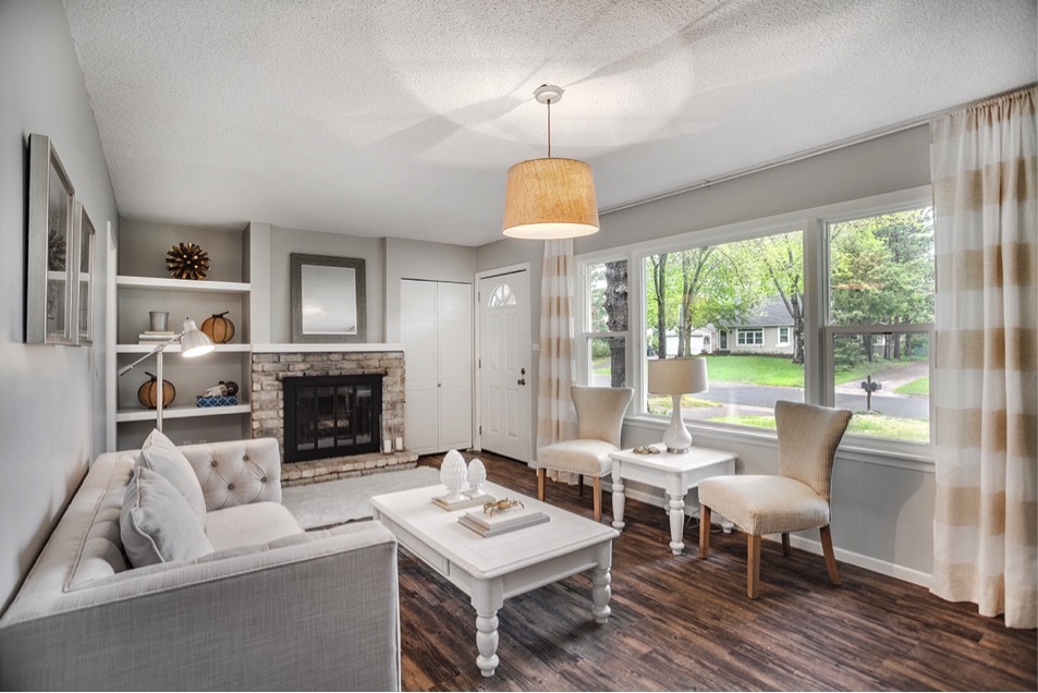 White interior living room