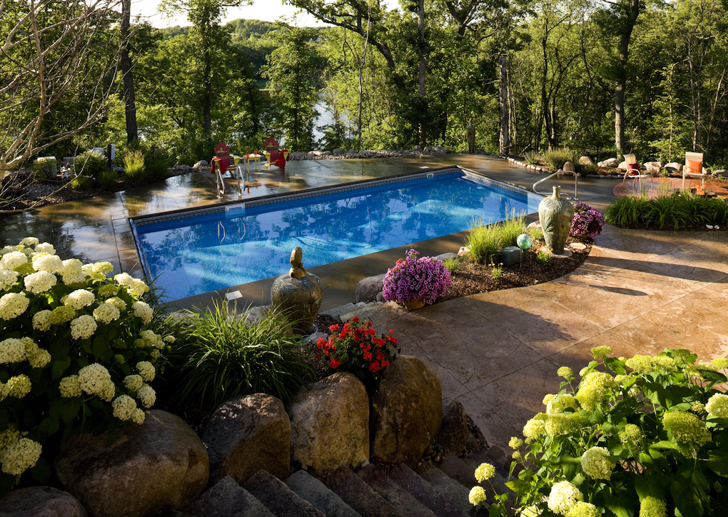 Simple Backyard Pool Landscaping for Small Space