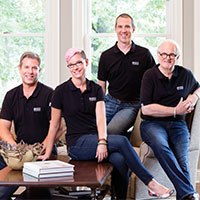 A portrait of the team at Bruce Kading Interior Design.