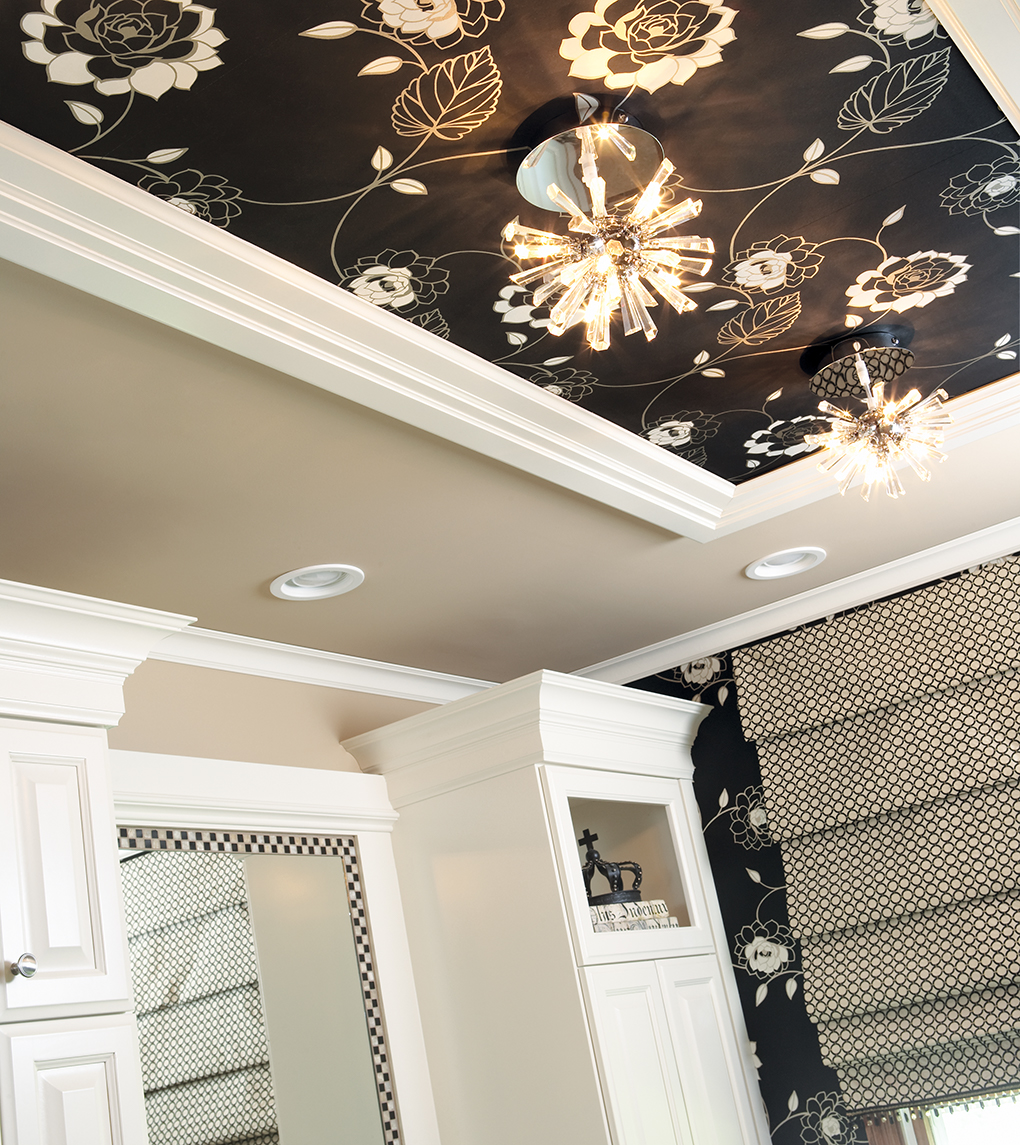 Wallpaper Adds Ceiling Drama - Midwest Home