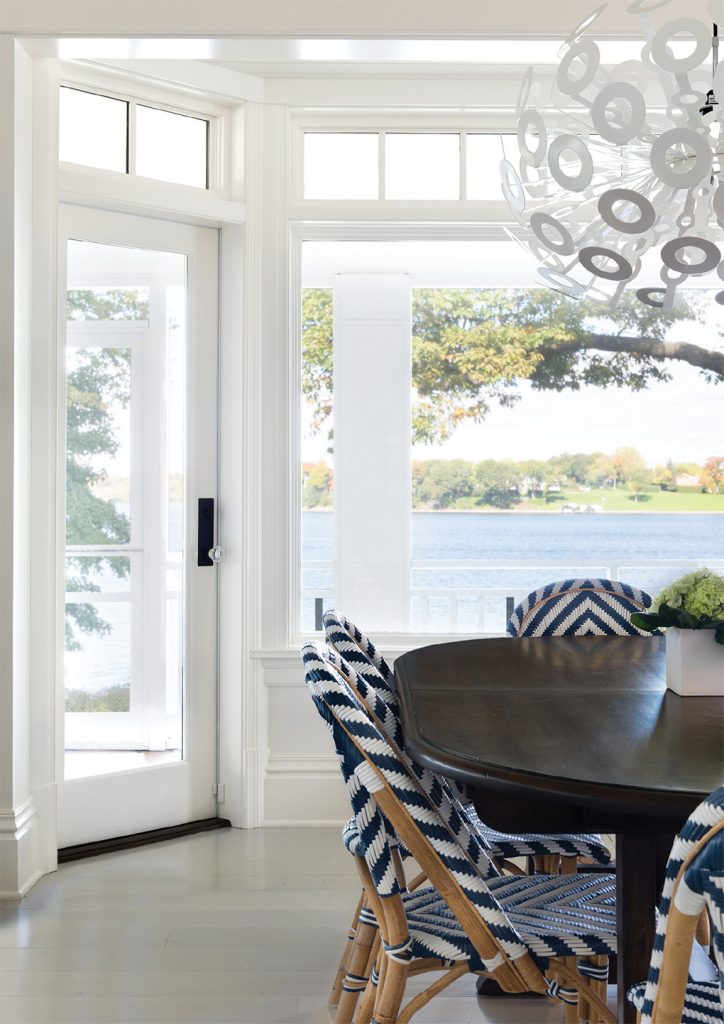 A dining room overlooking Lake Minnetonka.