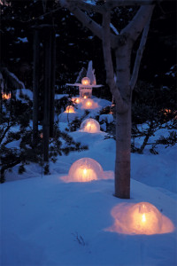Photo of ice globe lanterns