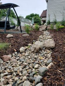 A backyard landscaped by Trio Landscaping