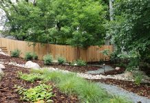 A backyard landscaped by Trio Landscaping